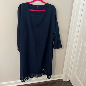 Plus size navy blue dress